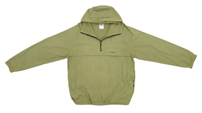 Carhartt - Green Camo 1/4 Zip Hooded Windbreaker 1990s Large