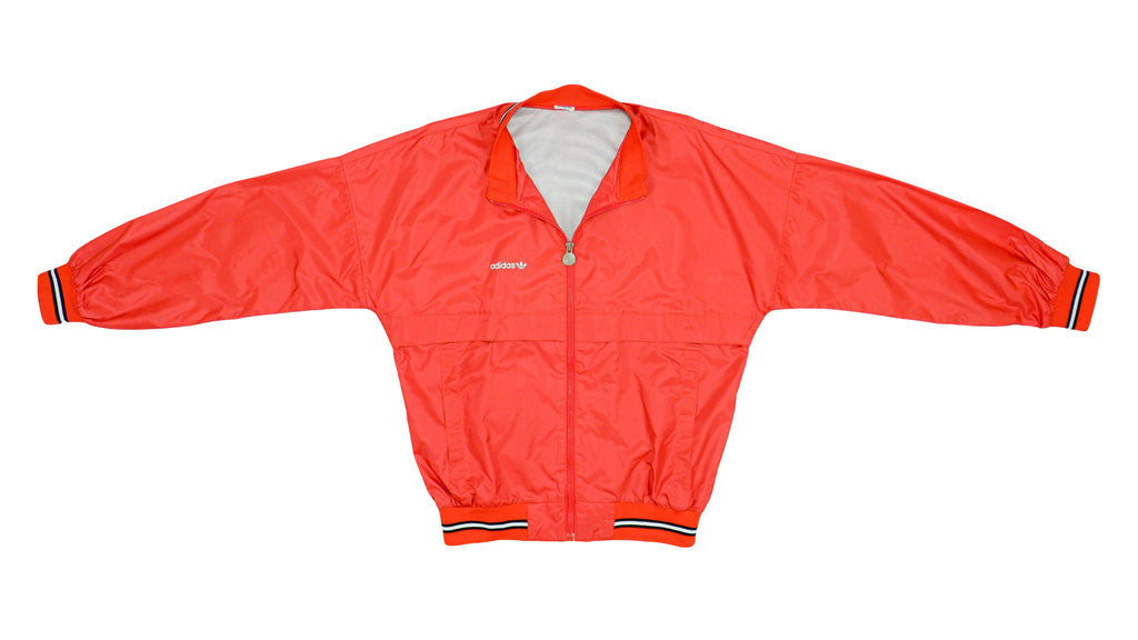 Adidas - Red Bomber Jacket 1990s Medium Vintage Retro