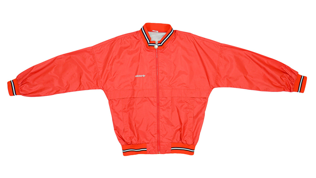 Adidas - Red Bomber Jacket 1990s Medium Vintage Retro