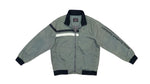 FUBU - Dark Grey Spell-Out Jacket 1990s Large vintage Retro