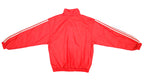 Adidas - Red with Stripes Windbreaker 1990s Medium Vintage Retro