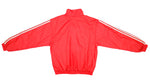Adidas - Red with Stripes Windbreaker 1990s Medium Vintage Retro