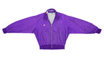 Champion - Purple Spell-Out Bomber Jacket 1990s Large