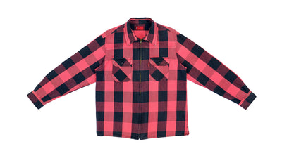 Levis - Black & Red Plaid Long Sleeved Shirt 1990s Medium
