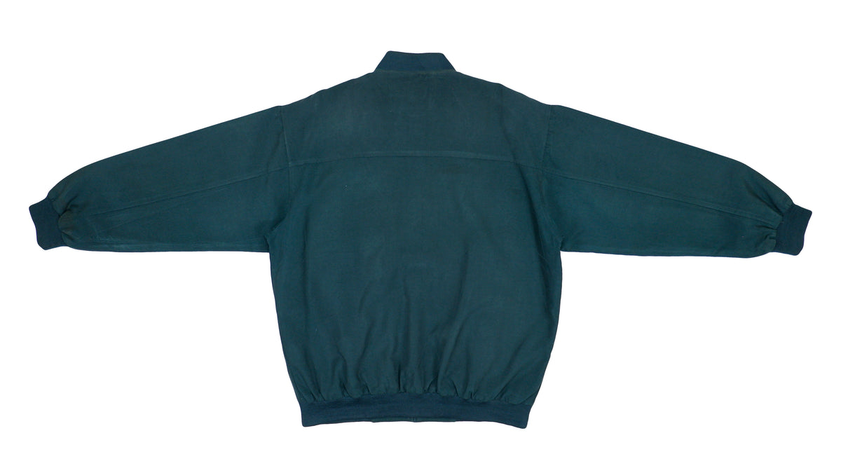 Playboy - Green Bomber Jacket 1990s Large Vintage Retro