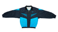 Puma - Black & Blue Windbreaker 1990s Large Vintage Retro