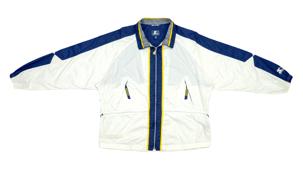 Starter - White & Blue Windbreaker 1990s Large vintage Retro