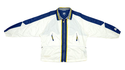 Starter - White & Blue Windbreaker 1990s Large