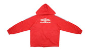 Umbro - Red Big Logo Hooded Windbreaker 1990s X-Large