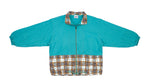 Reebok - Green with Pattern Zip Up Jacket 1990s Large Vintage Retro