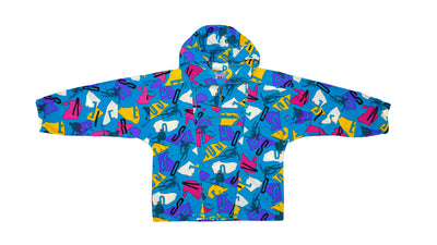 Vintage - Blue Patterned 1/4 Zip Ski Jacket 1990s Large