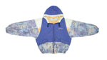 Reebok - Blue Crazy Patterned Hooded Windbreaker 1990s Large