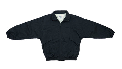 Reebok -Black Bomber Jacket Windbreaker 1990s Medium