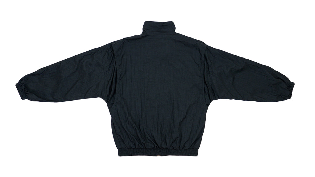 Reebok -Black Bomber Jacket Windbreaker 1990s Medium Vintage Retro