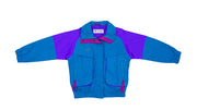 Columbia - Blue with Purple Colorblock Jacket 1990s Medium Vintage Retro