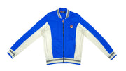 FILA - Blue with White Track Jacket 1990s Medium Vintage Retro