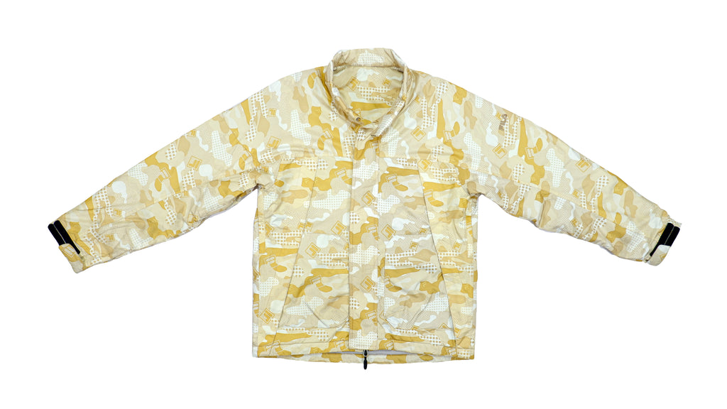 FILA - Yellow Patterned Warm Jacket 1990s Medium Vintage Retro