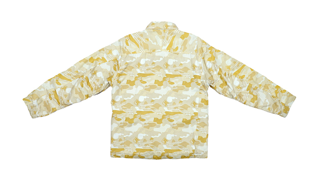 FILA - Yellow Patterned Warm Jacket 1990s Medium Vintage Retro