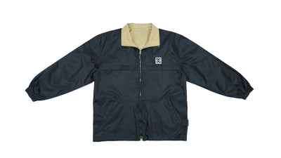 DC Shoes - Black / Brown Reversible Big Logo Windbreaker Large