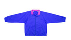 Reebok - Blue Big Spell-Out Hooded Windbreaker 1990s X-Large Vintage Retro