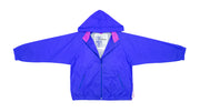 Reebok - Blue Big Spell-Out Hooded Windbreaker 1990s X-Large Vintage Retro