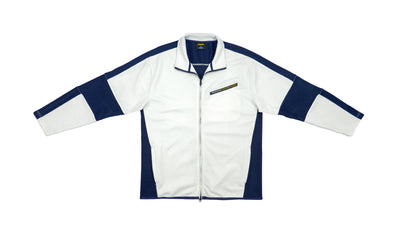 Nautica- White & Blue Track Jacket 1990s X-Large