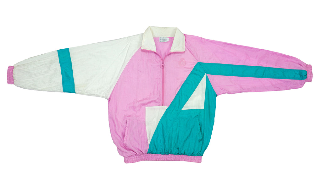 Vintage (Pierre Cardin) - Pink Colorblock Windbreaker 1990s Medium Vintage Retro