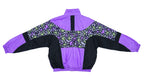 Vintage (Alex Athletics) - Black & Purple Patterned Ski Jacket 1990s Large Vintage Retro