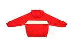 Ellesse - Red Two-Tone Hooded Jacket 1990s Large Vintage Retro