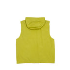 Puma - Yellow Mustard Zip-Up Hooded Vest 1990s Large Vintage Retro