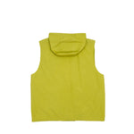 Puma - Yellow Mustard Zip-Up Hooded Vest 1990s Large Vintage Retro