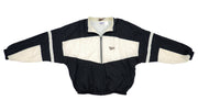 Reebok - Black & White Big Logo Windbreaker 1990s Large Vintage Retro