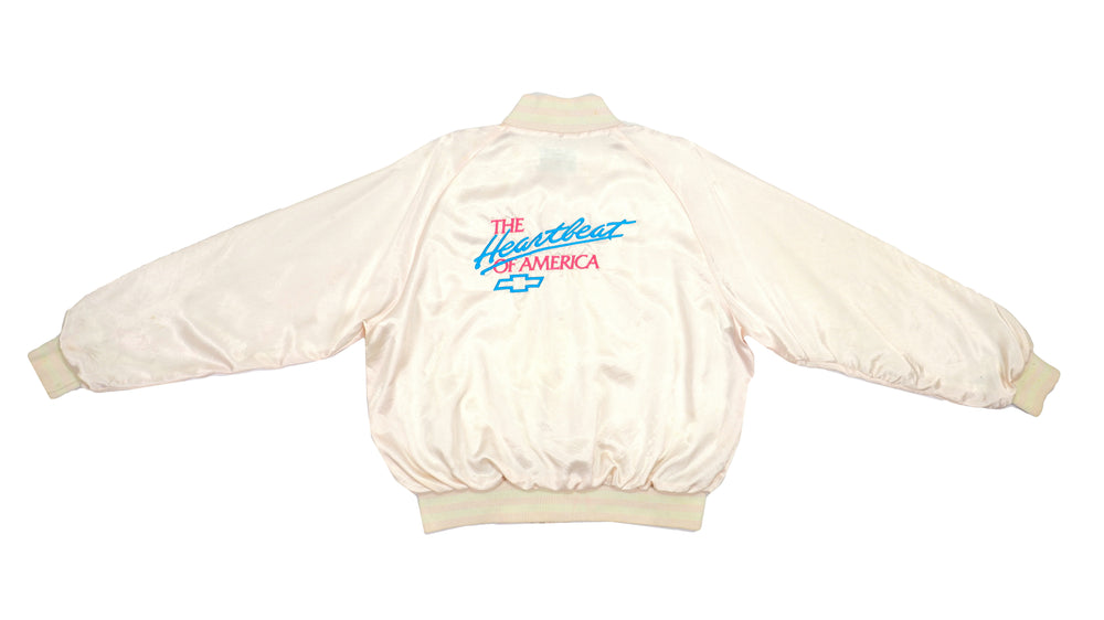 Vintage - Chevrolet The Heartbeat of America Satin Jacket 1990s Large vintage Retro