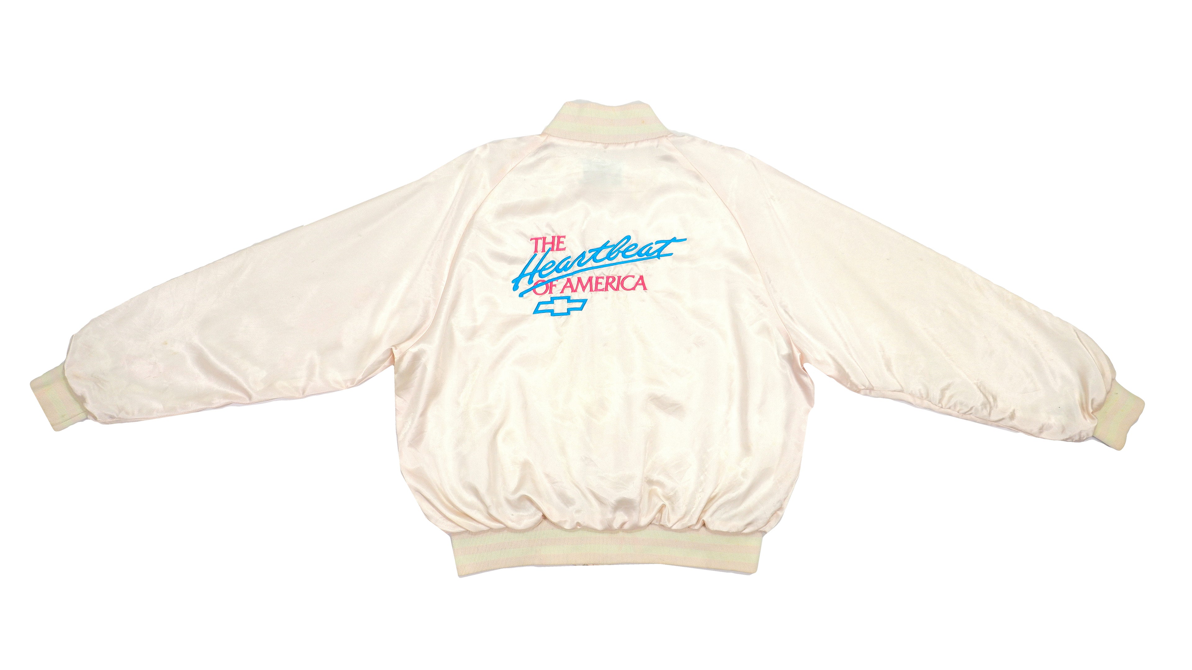 Vintage - Chevrolet The Heartbeat of America Satin Jacket 1990s Large vintage Retro