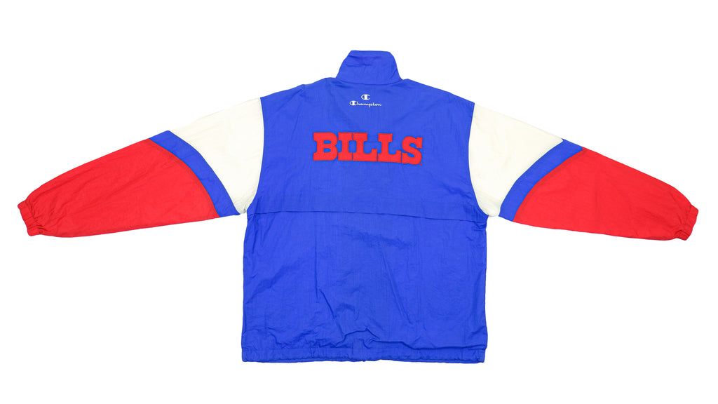 Champion - Buffalo Bills Spell-Out Windbreaker 1994 Large Vintage Retro NFL Football