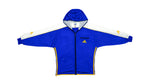 Adidas -  Blue & White Giant Logo Track Jacket 1990s Medium Vintage Retro