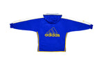 Adidas -  Blue & White Giant Logo Track Jacket 1990s Medium Vintage Retro