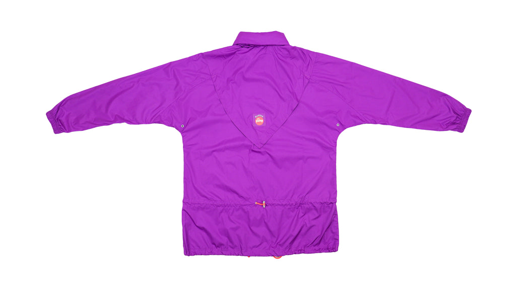 Reebok - Purple Patterned Windbreaker 1990s Medium Vintage Retro