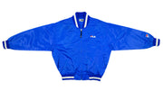 FILA - Blue Zip-Up Satin Jacket 1990s Large Vintage Retro
