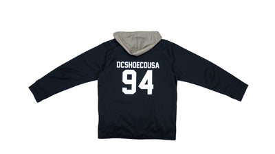 DC Shoes - Black Big Logo Hooded Windbreaker Large