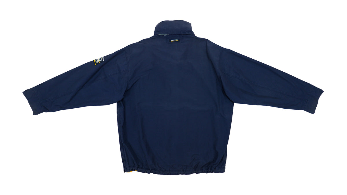 Nautica - Blue Competition Sailing Denim Windbreaker 1990s X-Large Vintage Retro