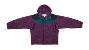 Columbia - Purple Hooded Windbreaker 1990s X-Large Vintage Retro