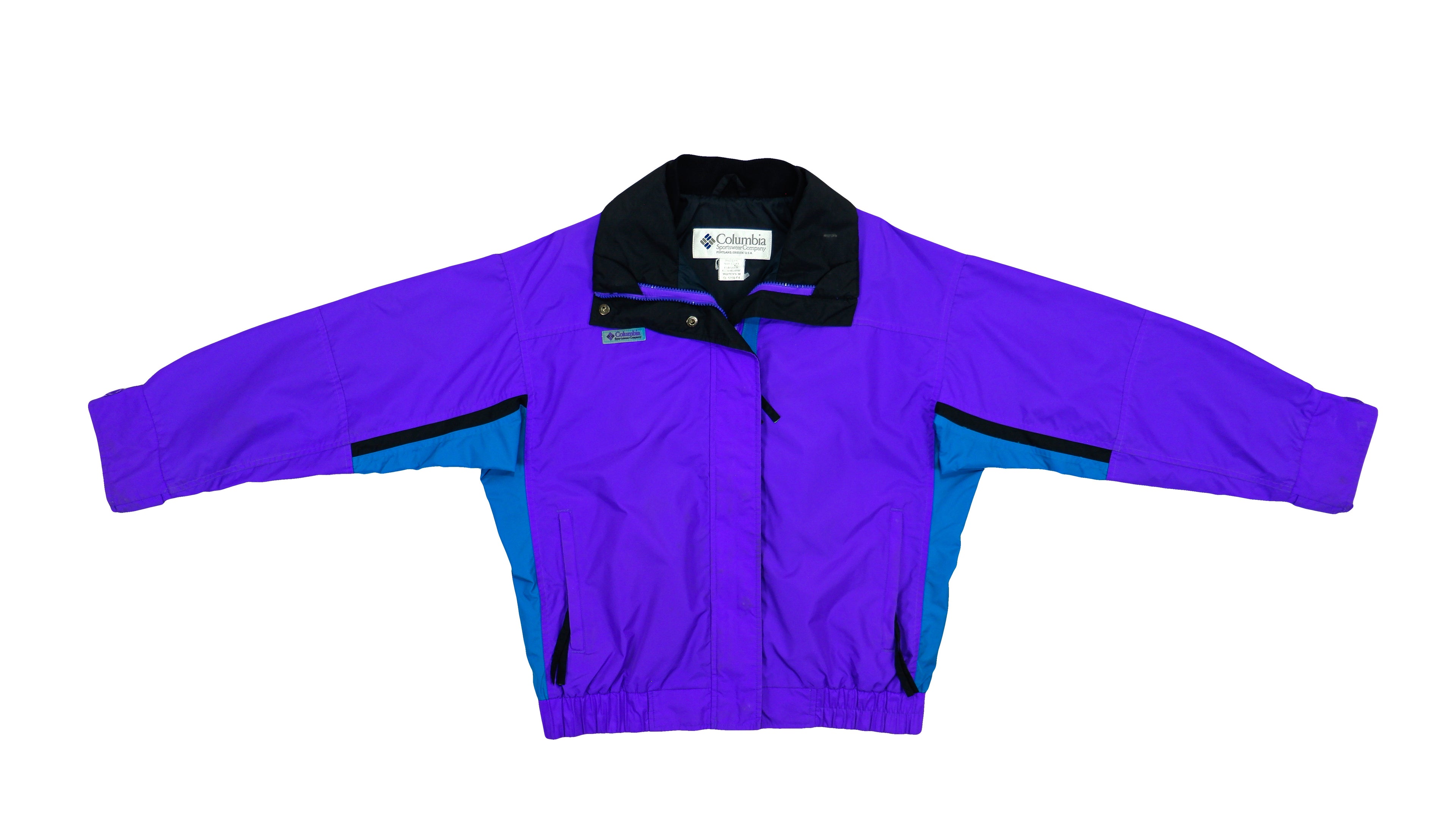 Columbia - Blue with Black Jacket 1990s Large Vintage Retro