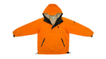Champion - Orange 1/4 Zip Hooded Windbreaker 1990s Medium