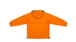 Champion - Orange 1/4 Zip Hooded Windbreaker 1990s Medium Vintage Retro