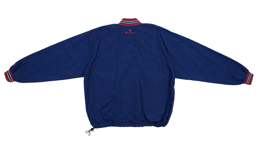 Champion - Blue 1/4 Zip Pullover 1990s X-Large Vintage Retro