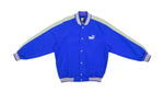 Puma - Blue Stripes Big Spell-Out Baseball Jacket 1990s Medium Vintage Retro