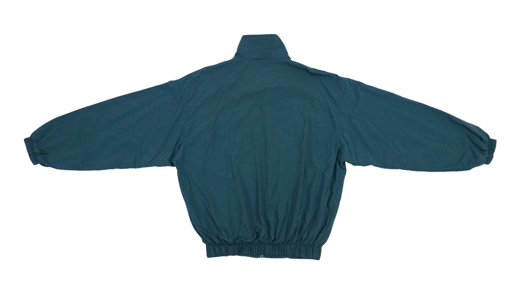 FILA - Blue Zip-Up Spell-Out Windbreaker 1990s Large Vintage Retro