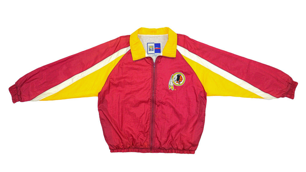 NFL (Competitor) - Washington Redskins Spell-Out Windbreaker 1990s Large Vintage Retro Football