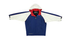 Ellesse - Blue with White Hooded Jacket 1990s Large Vintage Retro